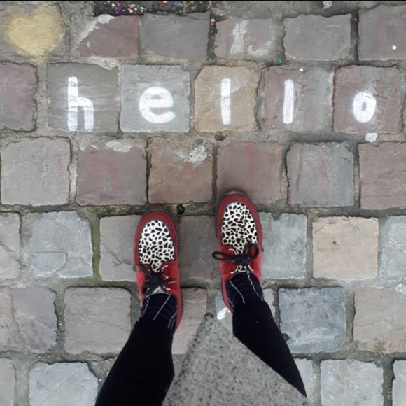 Round Toe Lace Up Cheetah Flatform Creeper - Picture 2 of 8